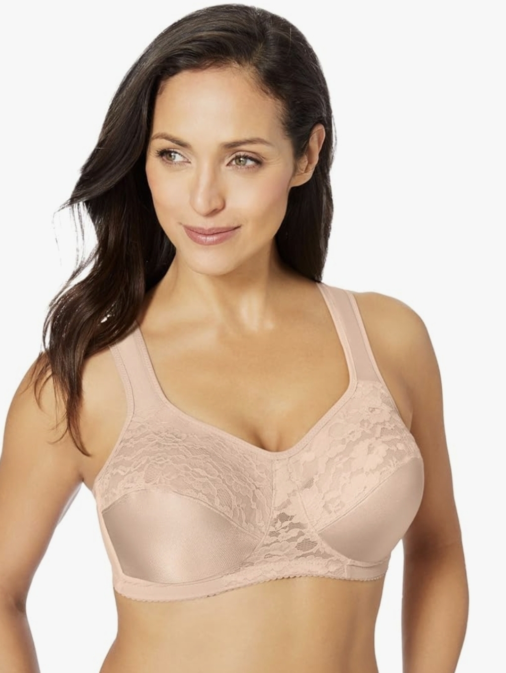 NWOT Comfort Choice Nude Easy Enhancer Cotton Bra Womens Size 48B